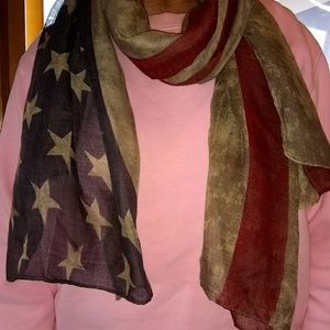 Americana fashion scarf vintage style flag